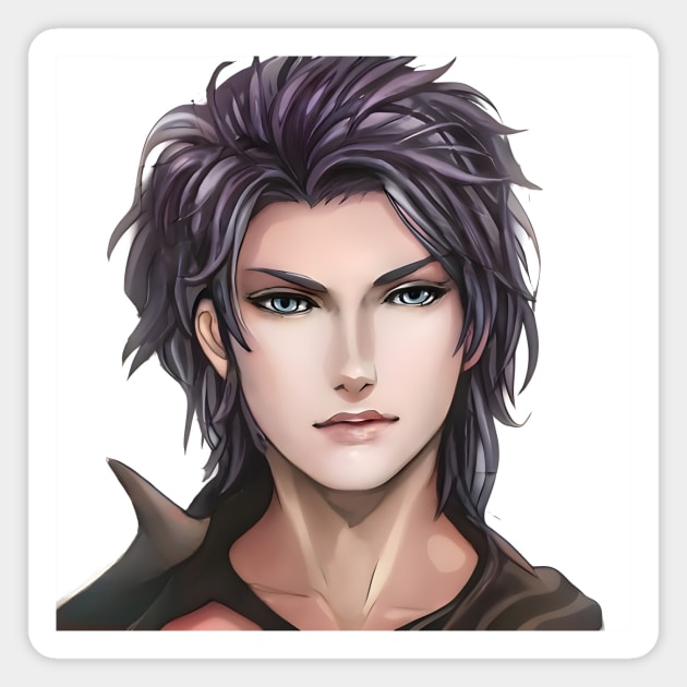 Brown Hair Anime Boy Magnet by animegirlnft